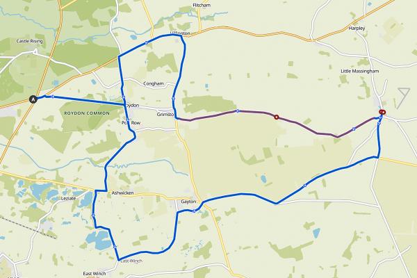 Knights Hill Country Loop Cycle Route