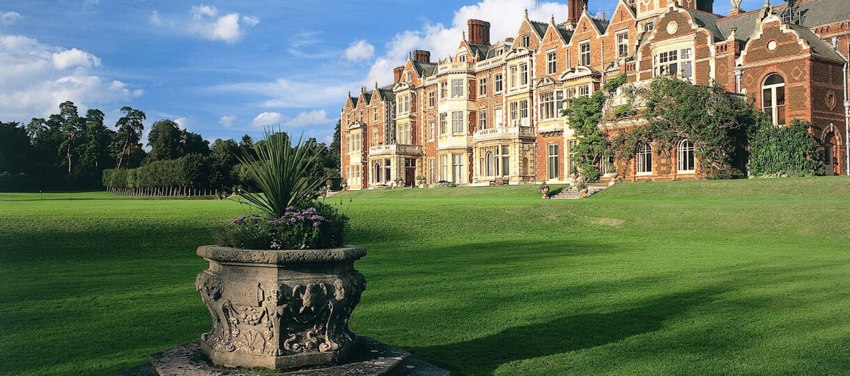 Sandringham house from west lawns.